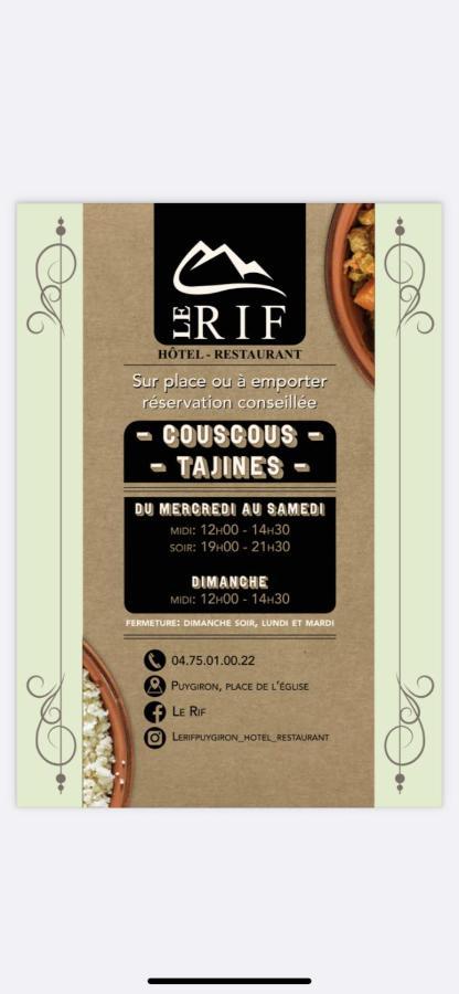 Le Rif Hotel Puygiron Екстериор снимка